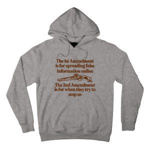 The 1st Amendment Is For Spreading False Information Online Tall Hoodie