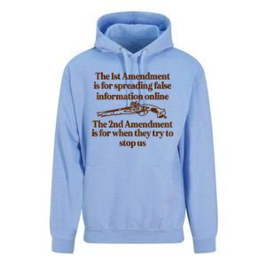 The 1st Amendment Is For Spreading False Information Online Unisex Surf Hoodie