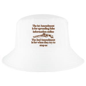 The 1st Amendment Is For Spreading False Information Online Cool Comfort Performance Bucket Hat