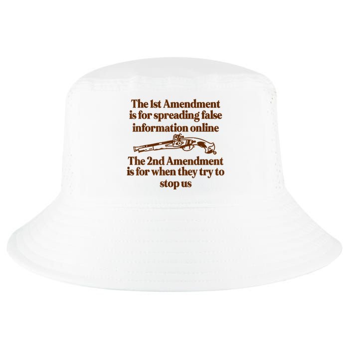 The 1st Amendment Is For Spreading False Information Online Cool Comfort Performance Bucket Hat