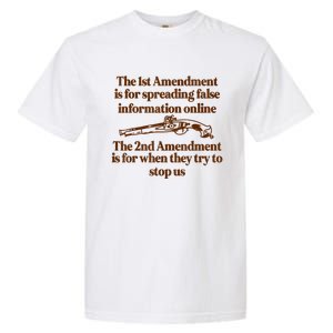 The 1st Amendment Is For Spreading False Information Online Garment-Dyed Heavyweight T-Shirt