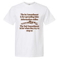 The 1st Amendment Is For Spreading False Information Online Garment-Dyed Heavyweight T-Shirt