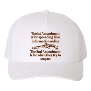 The 1st Amendment Is For Spreading False Information Online Yupoong Adult 5-Panel Trucker Hat