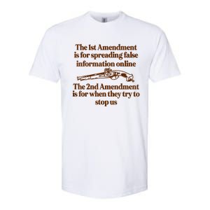 The 1st Amendment Is For Spreading False Information Online Softstyle CVC T-Shirt