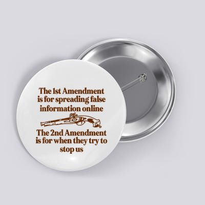 The 1st Amendment Is For Spreading False Information Online Button