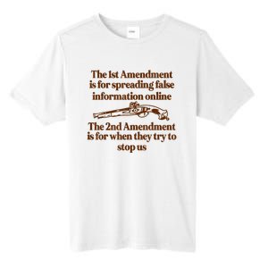 The 1st Amendment Is For Spreading False Information Online Tall Fusion ChromaSoft Performance T-Shirt