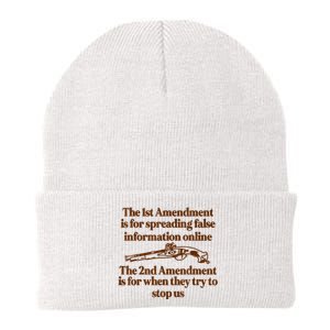 The 1st Amendment Is For Spreading False Information Online Knit Cap Winter Beanie