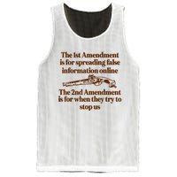 The 1st Amendment Is For Spreading False Information Online Mesh Reversible Basketball Jersey Tank