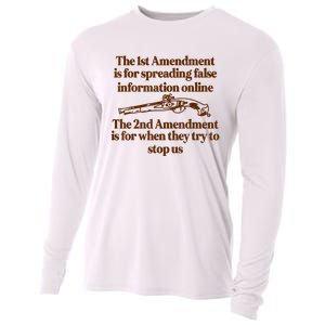 The 1st Amendment Is For Spreading False Information Online Cooling Performance Long Sleeve Crew