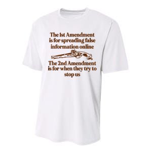 The 1st Amendment Is For Spreading False Information Online Performance Sprint T-Shirt