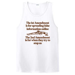 The 1st Amendment Is For Spreading False Information Online PosiCharge Competitor Tank