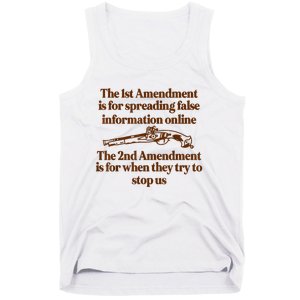 The 1st Amendment Is For Spreading False Information Online Tank Top