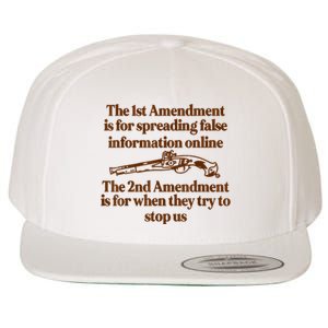 The 1st Amendment Is For Spreading False Information Online Wool Snapback Cap