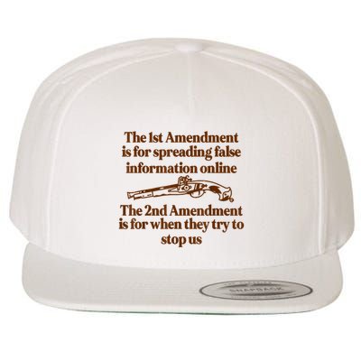 The 1st Amendment Is For Spreading False Information Online Wool Snapback Cap