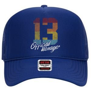 Teenager 13th Birthday 13 Year Old Gifts High Crown Mesh Back Trucker Hat