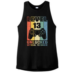 Teenager 13th Birthday Gift Level 13 Unlocked Ladies PosiCharge Tri-Blend Wicking Tank