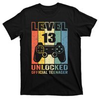 Teenager 13th Birthday Gift Level 13 Unlocked T-Shirt