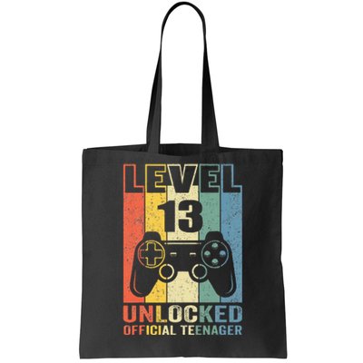 Teenager 13th Birthday Gift Level 13 Unlocked Tote Bag