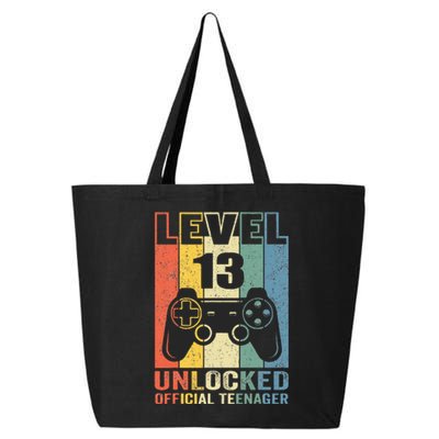 Teenager 13th Birthday Gift Level 13 Unlocked 25L Jumbo Tote