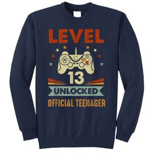 Teenager 13th Birthday Level 13 Unlocked Tall Sweatshirt