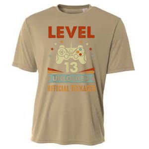 Teenager 13th Birthday Level 13 Unlocked Cooling Performance Crew T-Shirt