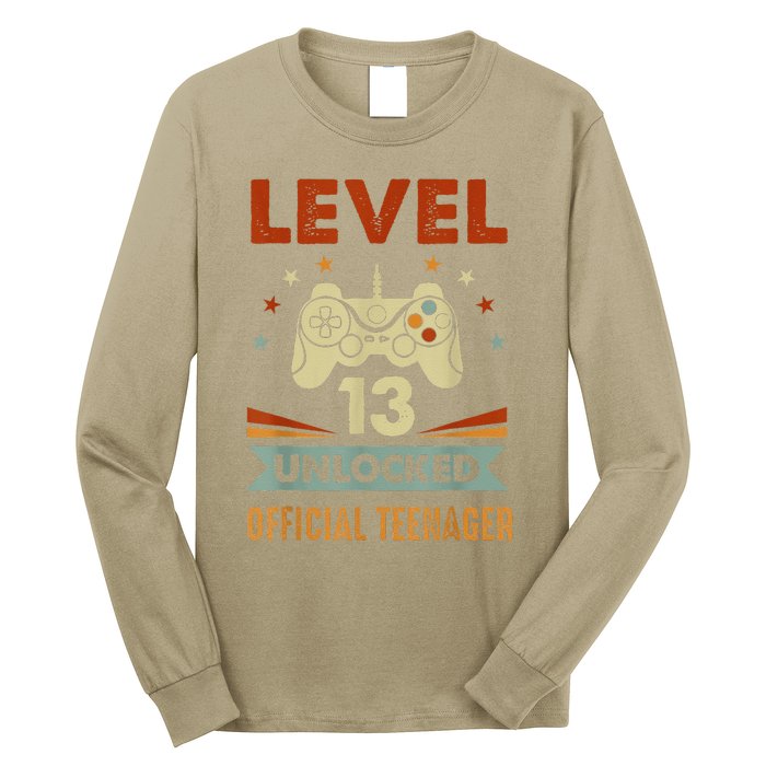 Teenager 13th Birthday Level 13 Unlocked Long Sleeve Shirt