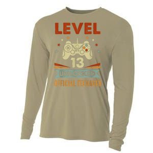 Teenager 13th Birthday Level 13 Unlocked Cooling Performance Long Sleeve Crew