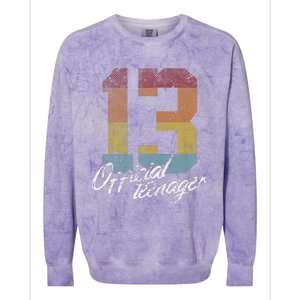 Teenager 13th Birthday 13 Year Old Gifts Colorblast Crewneck Sweatshirt