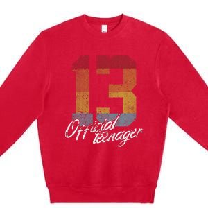 Teenager 13th Birthday 13 Year Old Gifts Premium Crewneck Sweatshirt