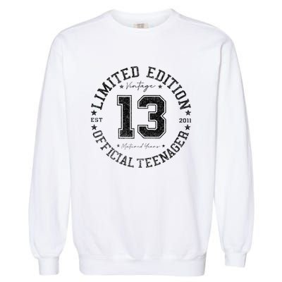 Teenager 13th Birthday 13 Year Old Gifts Garment-Dyed Sweatshirt