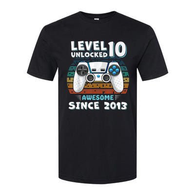 Ten 10yr BDay Son Boy Funny Gamer 10th 10 Year Old Birthday Softstyle® CVC T-Shirt