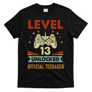 Teenager 13th Birthday Level 13 Unlocked T-Shirt