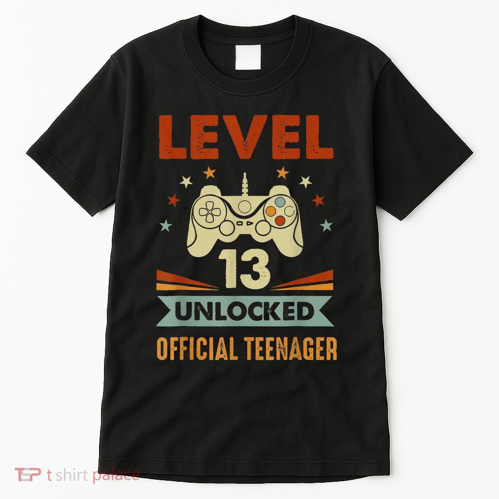 Teenager 13th Birthday Level 13 Unlocked Tall T-Shirt