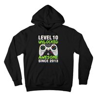 Ten 10yr BDay Son Boy Funny Gamer 10th 10 Year Old Birthday Hoodie