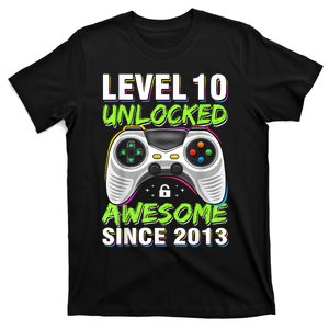 Ten 10yr BDay Son Boy Funny Gamer 10th 10 Year Old Birthday T-Shirt