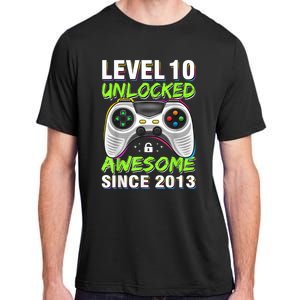 Ten 10yr BDay Son Boy Funny Gamer 10th 10 Year Old Birthday Adult ChromaSoft Performance T-Shirt