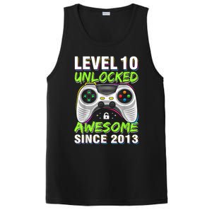 Ten 10yr BDay Son Boy Funny Gamer 10th 10 Year Old Birthday PosiCharge Competitor Tank