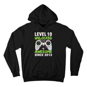 Ten 10yr BDay Son Boy Funny Gamer 10th 10 Year Old Birthday Tall Hoodie