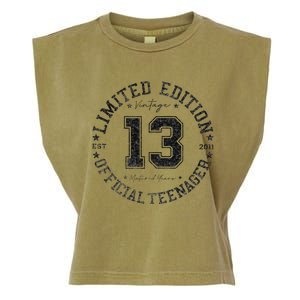 Teenager 13th Birthday 13 Year Old Gifts Garment-Dyed Women's Muscle Tee