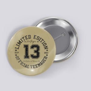 Teenager 13th Birthday 13 Year Old Gifts Button