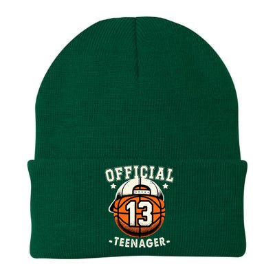 Teenager 13th Birthday 13 Year Boy Basketball Bday Knit Cap Winter Beanie