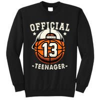 Teenager 13th Birthday 13 Year Boy Basketball Bday Sweatshirt