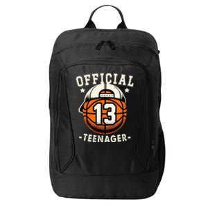 Teenager 13th Birthday 13 Year Boy Basketball Bday City Backpack