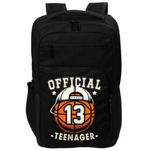 Teenager 13th Birthday 13 Year Boy Basketball Bday Impact Tech Backpack