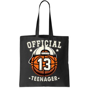 Teenager 13th Birthday 13 Year Boy Basketball Bday Tote Bag