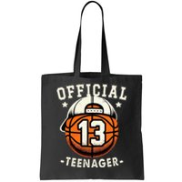 Teenager 13th Birthday 13 Year Boy Basketball Bday Tote Bag