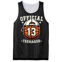 Teenager 13th Birthday 13 Year Boy Basketball Bday Mesh Reversible Basketball Jersey Tank