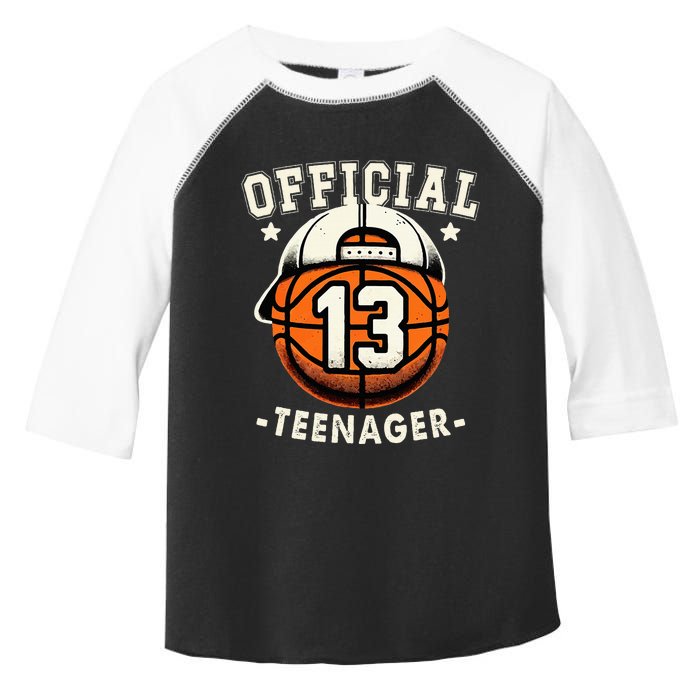 Teenager 13th Birthday 13 Year Boy Basketball Bday Toddler Fine Jersey T-Shirt