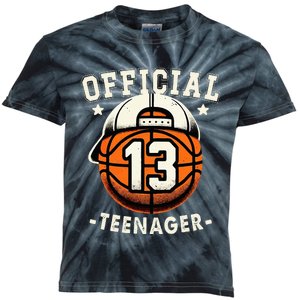 Teenager 13th Birthday 13 Year Boy Basketball Bday Kids Tie-Dye T-Shirt