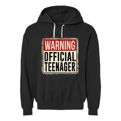 Teenager 13th Birthday Gift 13 Year Old Garment-Dyed Fleece Hoodie